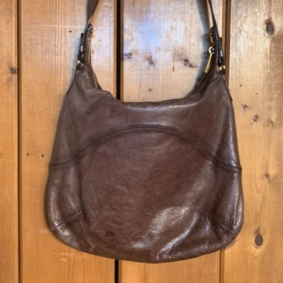 Botkier Distressed Chocolate Brown Leather Bag - Picture 4 of 10